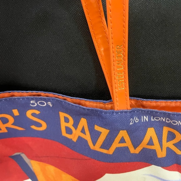 Bold Blue & Orange Harper’s Bazar Retro Magazine Cover Tote Bag by Estée Lauder - Picture 6 of 11